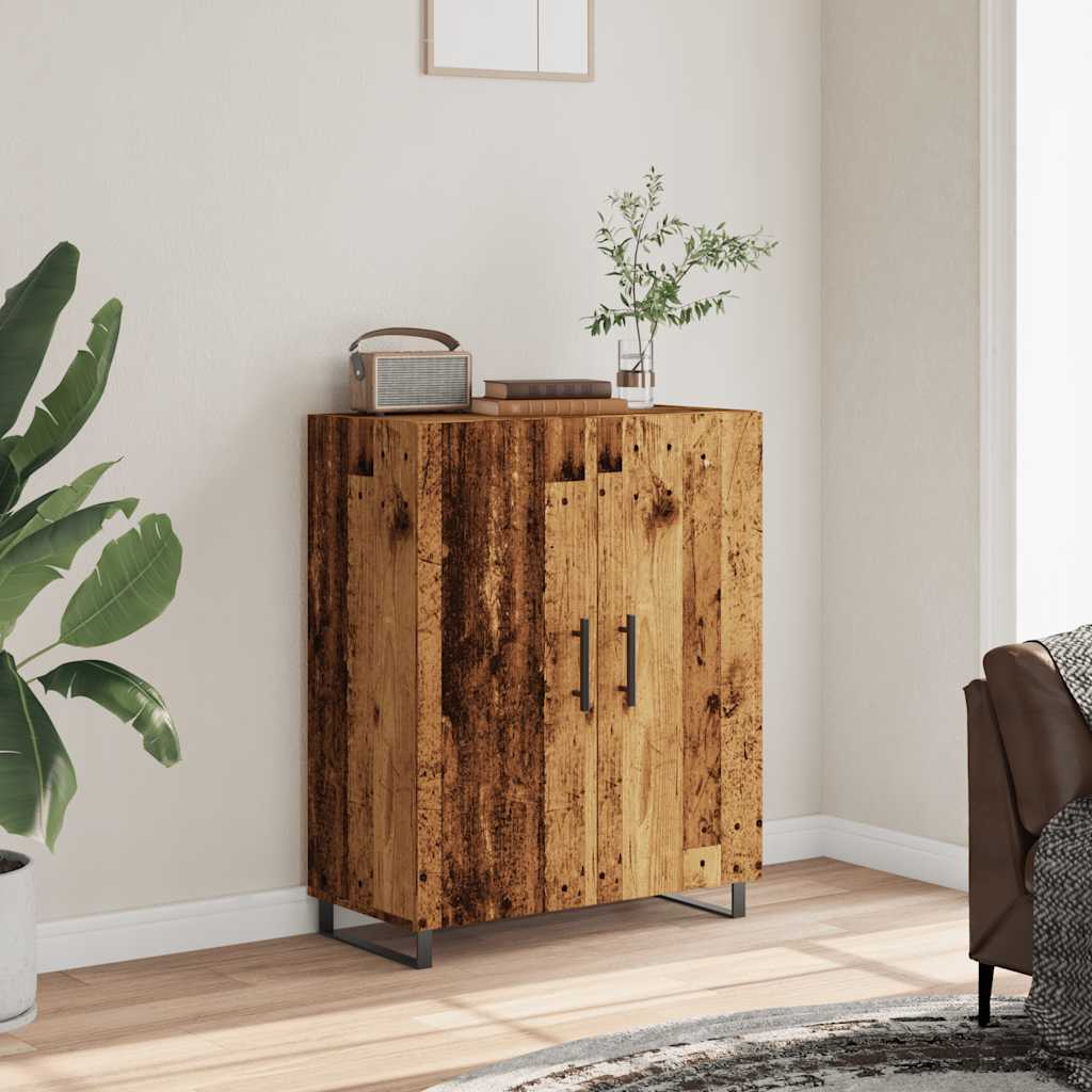 Sideboard, black, 69.5x34x90cm, engineered wood