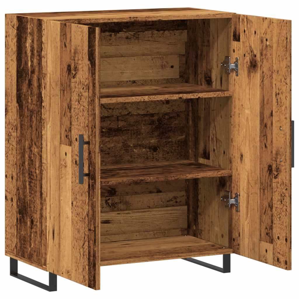 Sideboard, black, 69.5x34x90cm, engineered wood