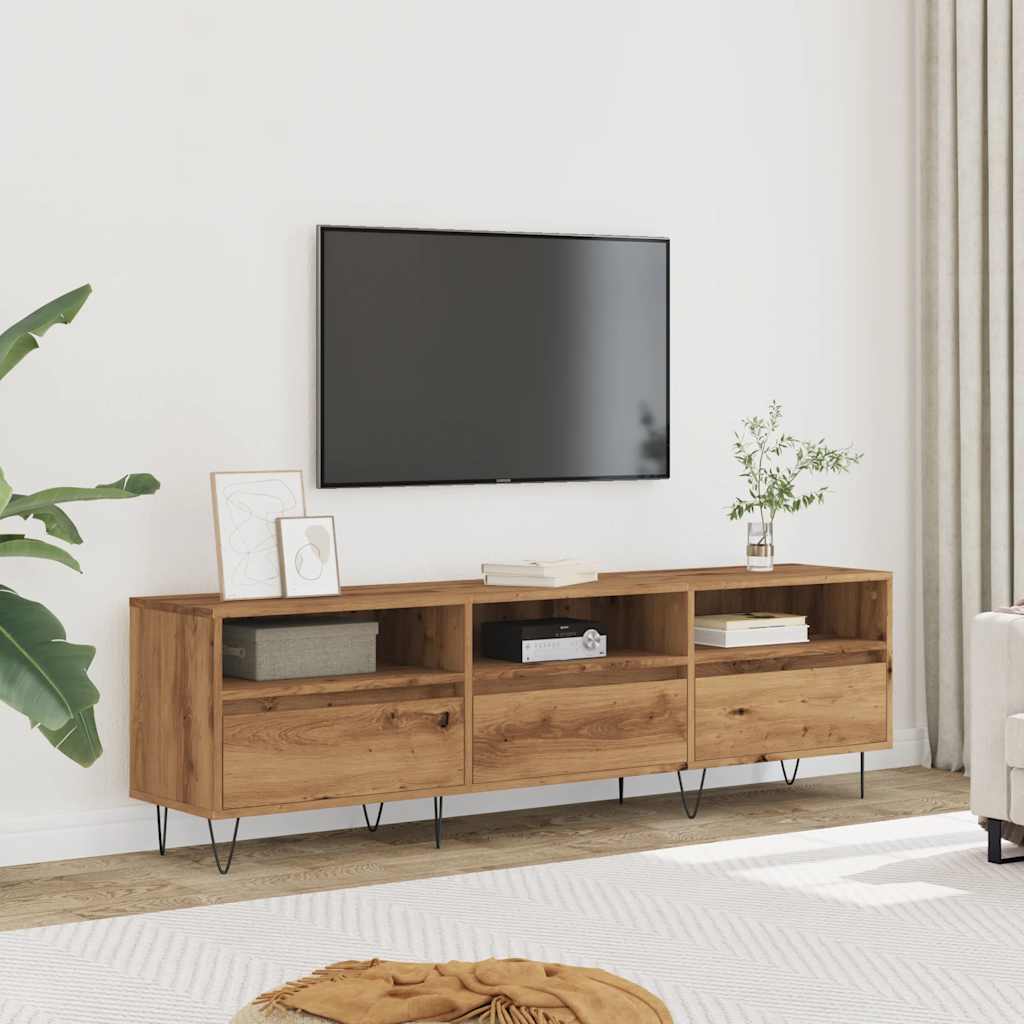 TV skapītis, ozols artisan, 150x30x44,5cm, koks