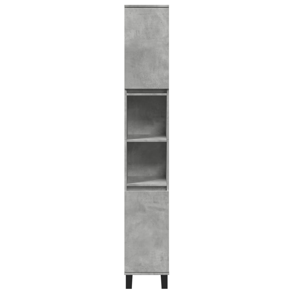 Bathroom cabinet, concrete grey, 30x30x190cm, wood