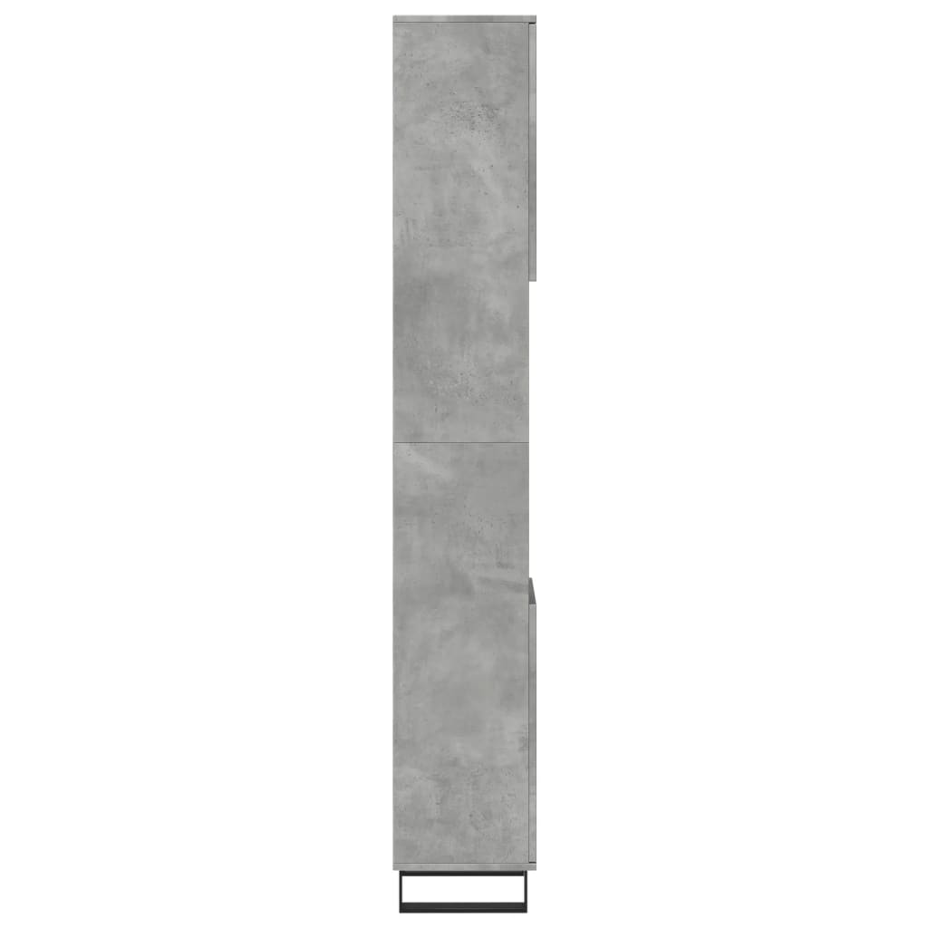 Bathroom cabinet, concrete grey, 30x30x190cm, wood