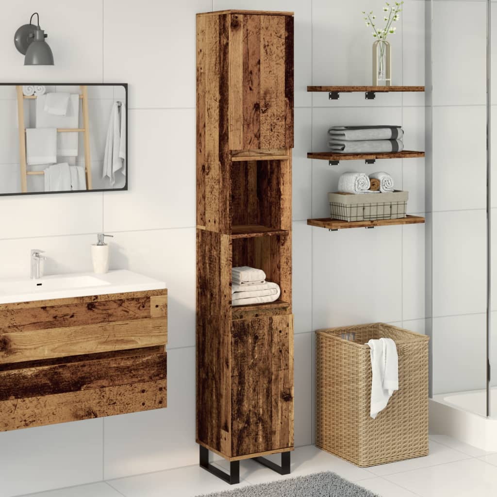Bathroom cabinet, wood, 30x30x190cm, wood