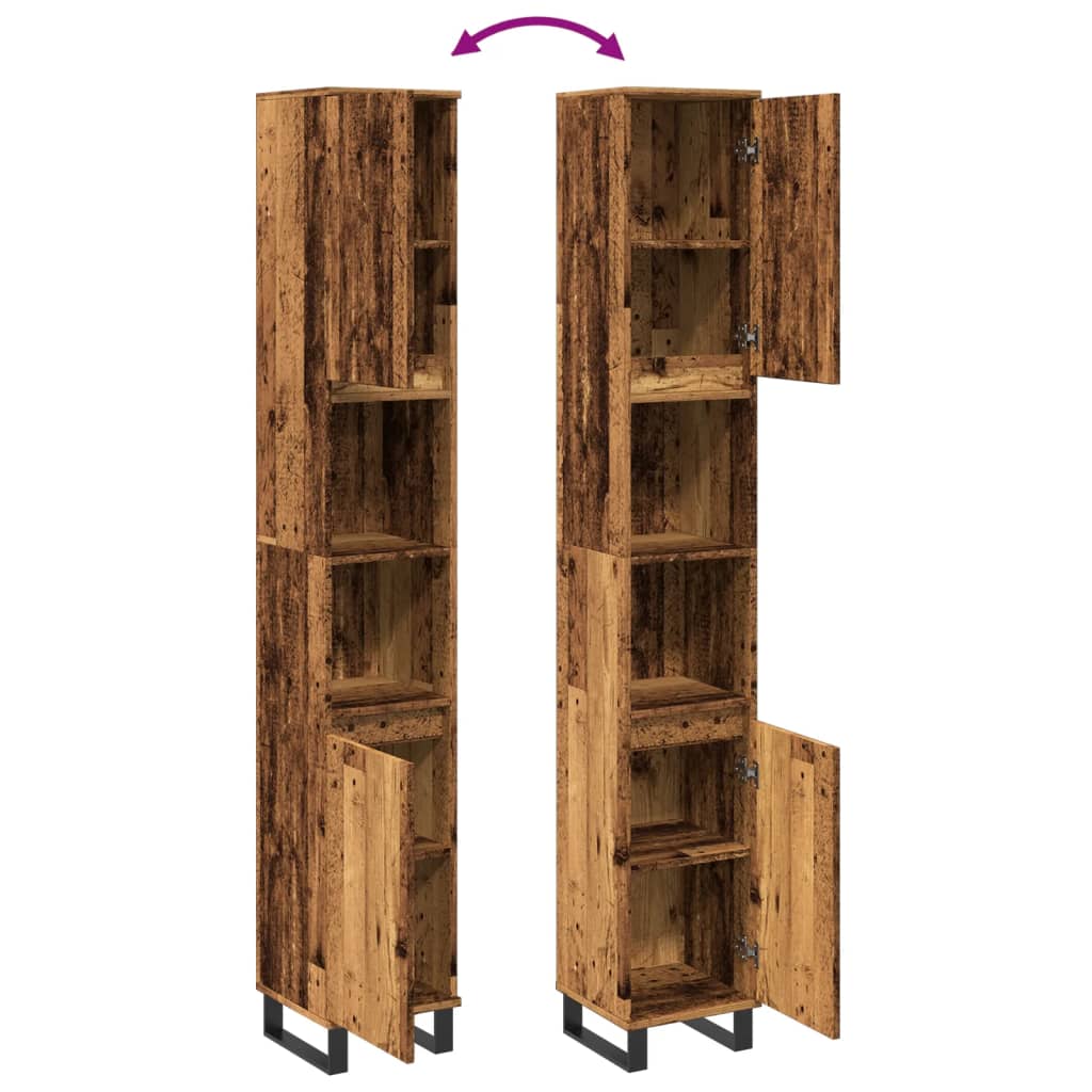 Bathroom cabinet, wood, 30x30x190cm, wood
