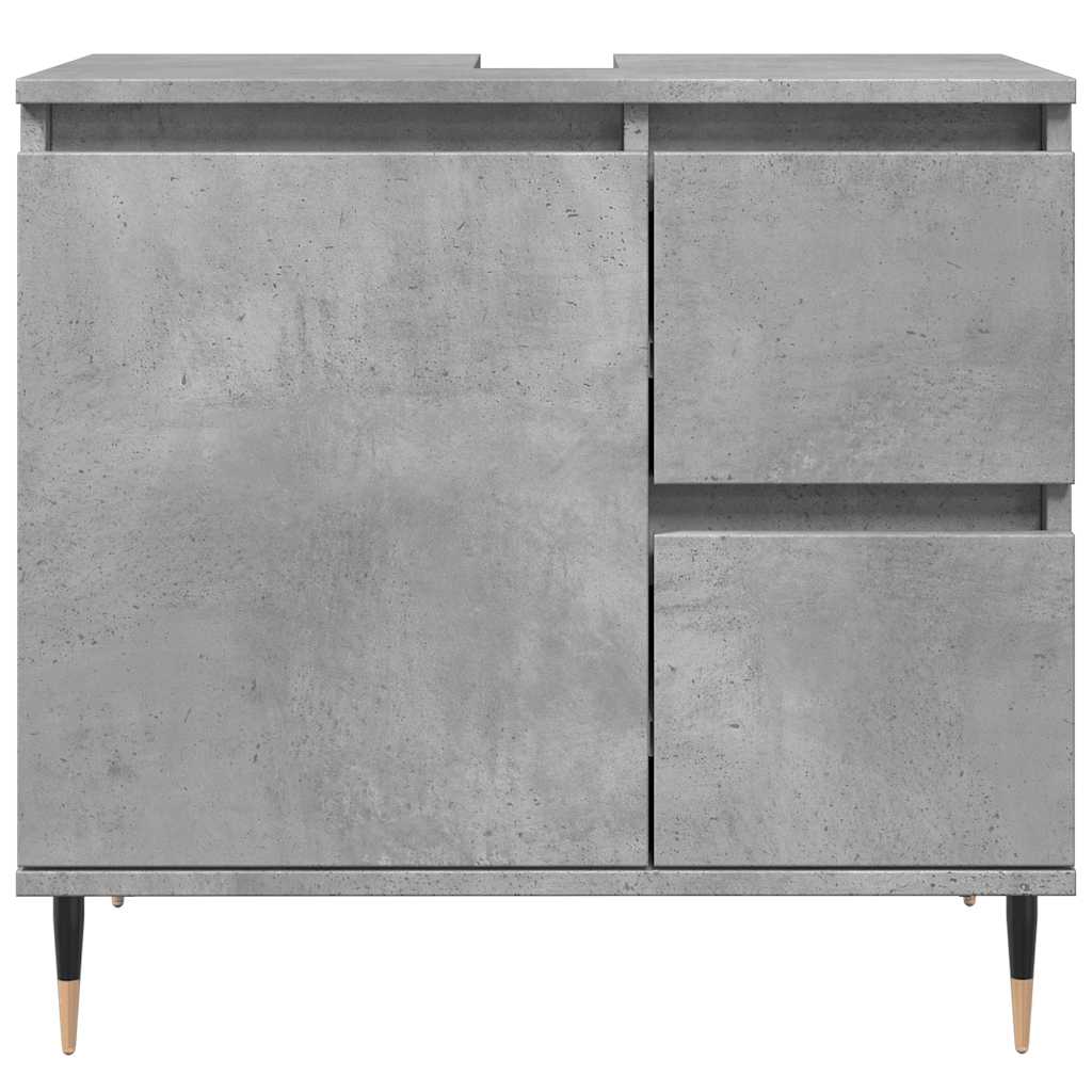 Bathroom cabinet, concrete grey, 65x33x60cm, wood