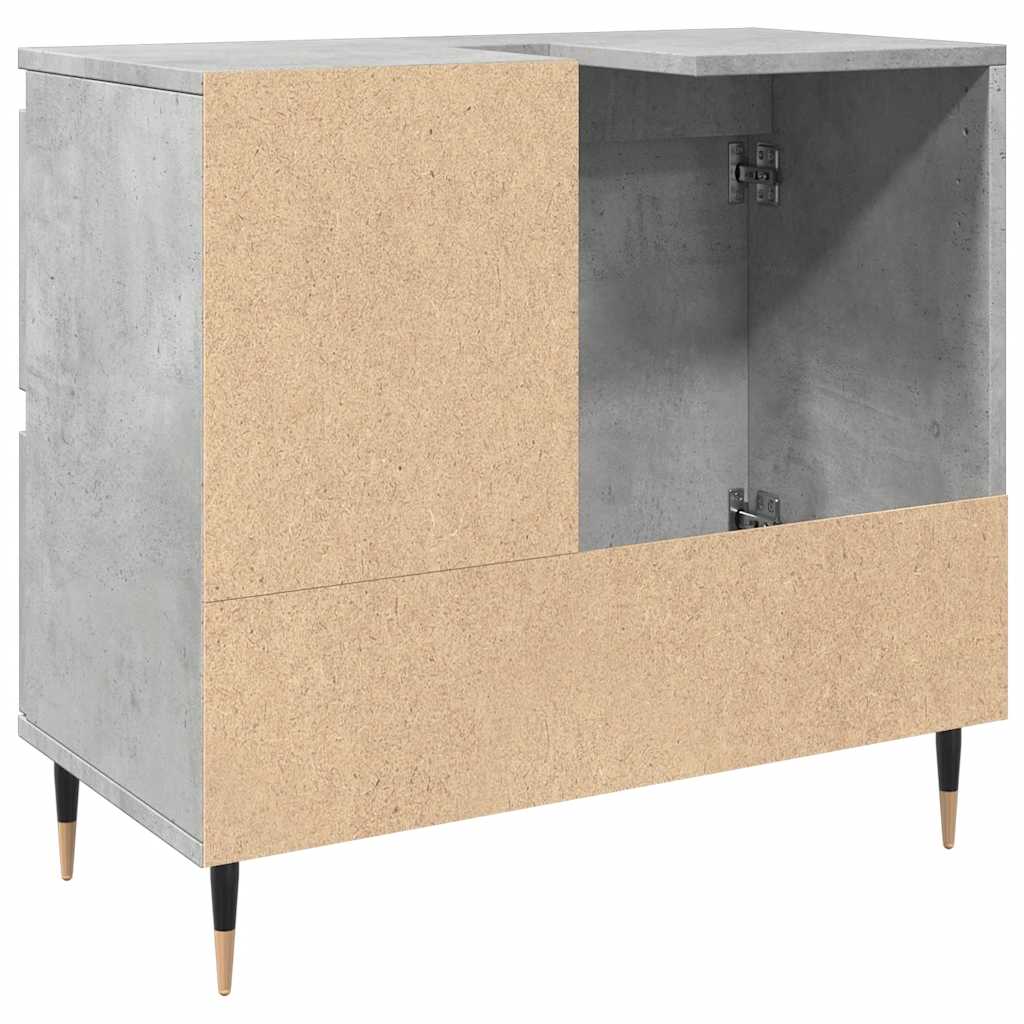 Bathroom cabinet, concrete grey, 65x33x60cm, wood