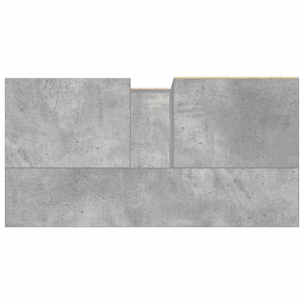 Bathroom cabinet, concrete grey, 65x33x60cm, wood