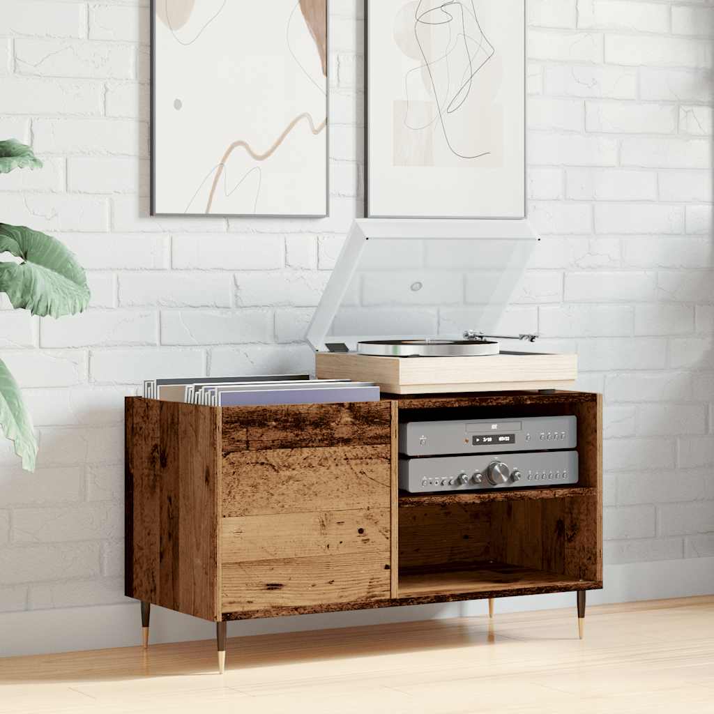 Vinilinių plokštelių spintelė, medienos, 84,5x38x48cm, mediena