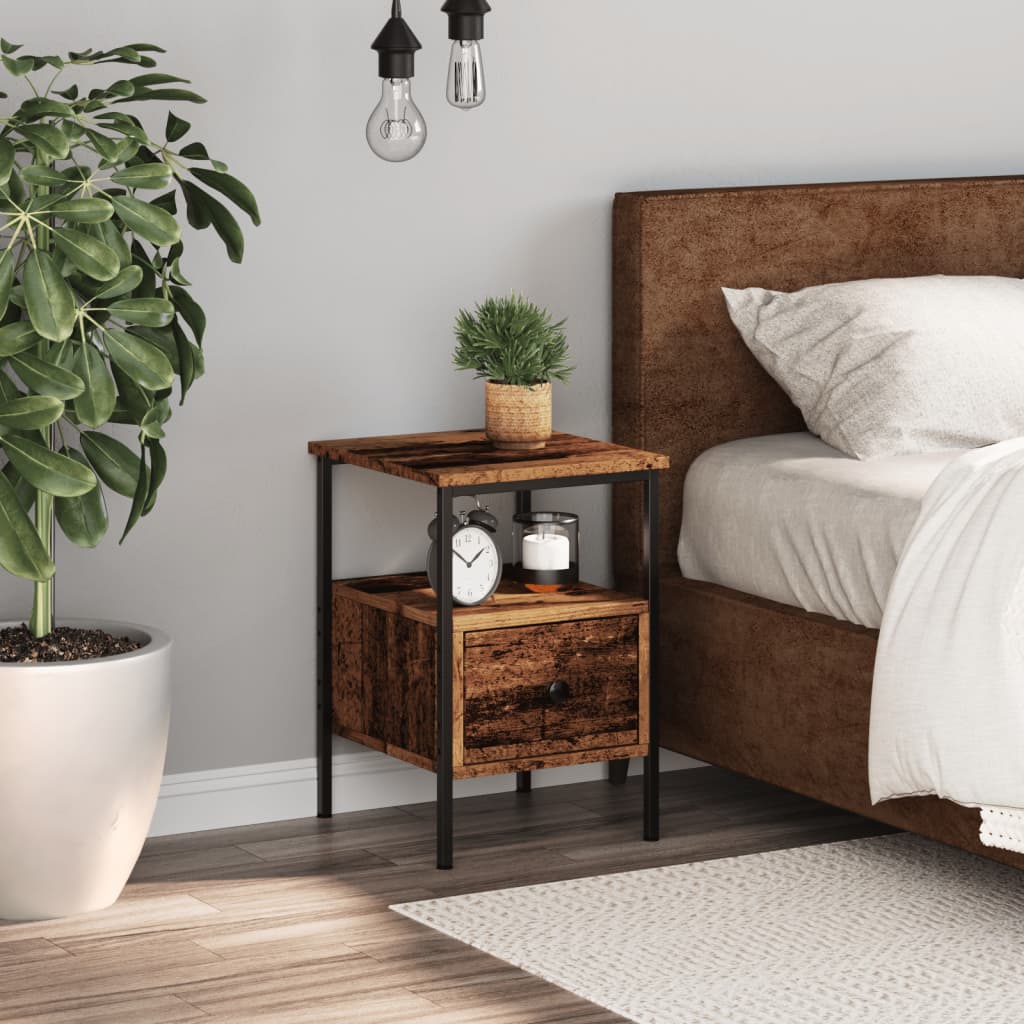 Bedside table, wood, 34x36x50cm, treated wood