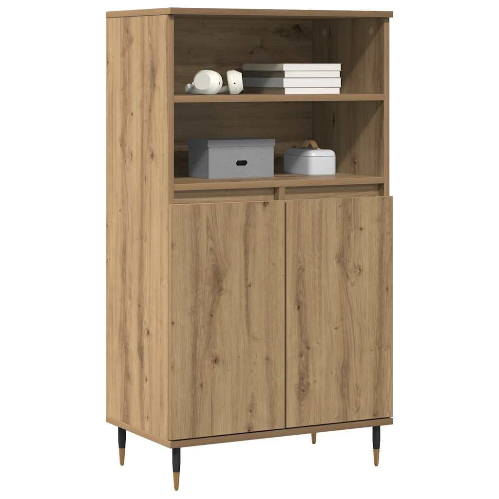 Chest of drawers, artisan oak colour, 60x36x110cm, engineered wood