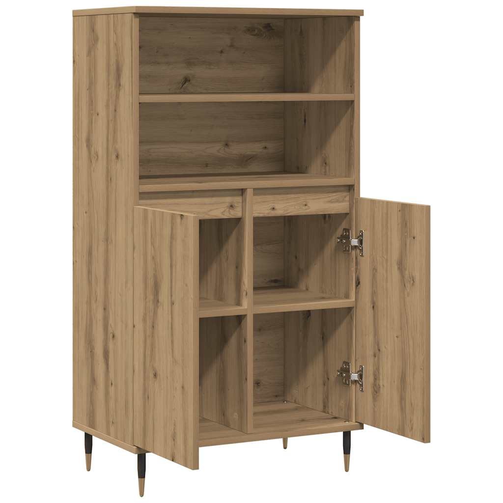 Chest of drawers, artisan oak colour, 60x36x110cm, engineered wood