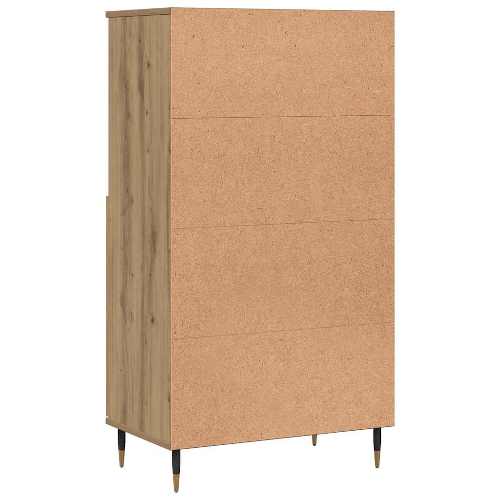 Chest of drawers, artisan oak colour, 60x36x110cm, engineered wood
