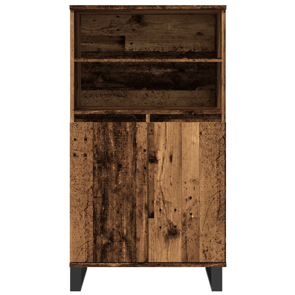 Chest of drawers, distressed wood, 60x36x110cm, treated wood