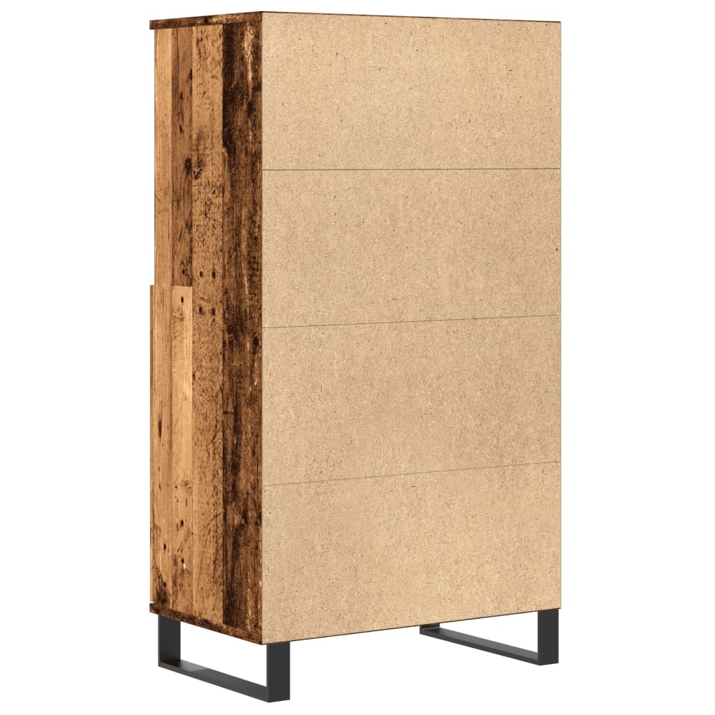 Chest of drawers, distressed wood, 60x36x110cm, treated wood