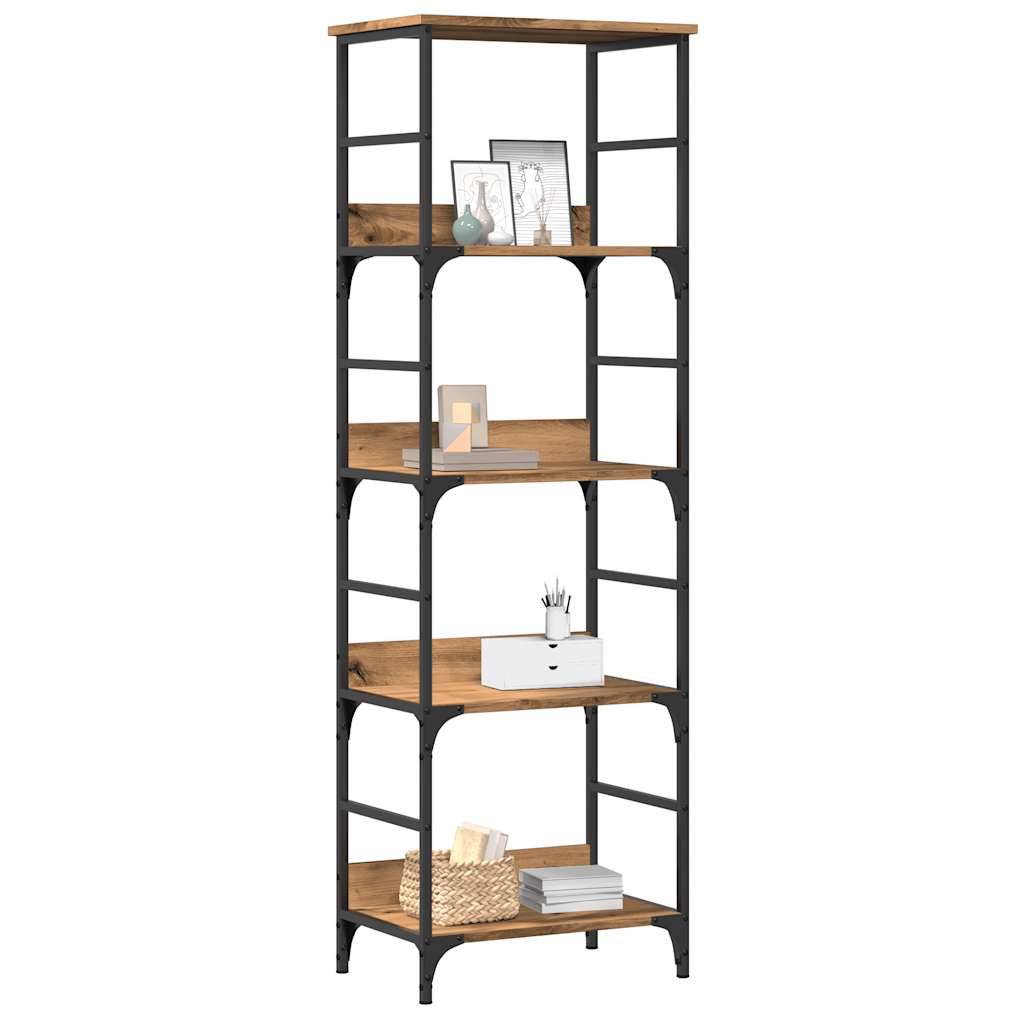 Bookcase, artisan oak, 50x33x153cm, engineered wood