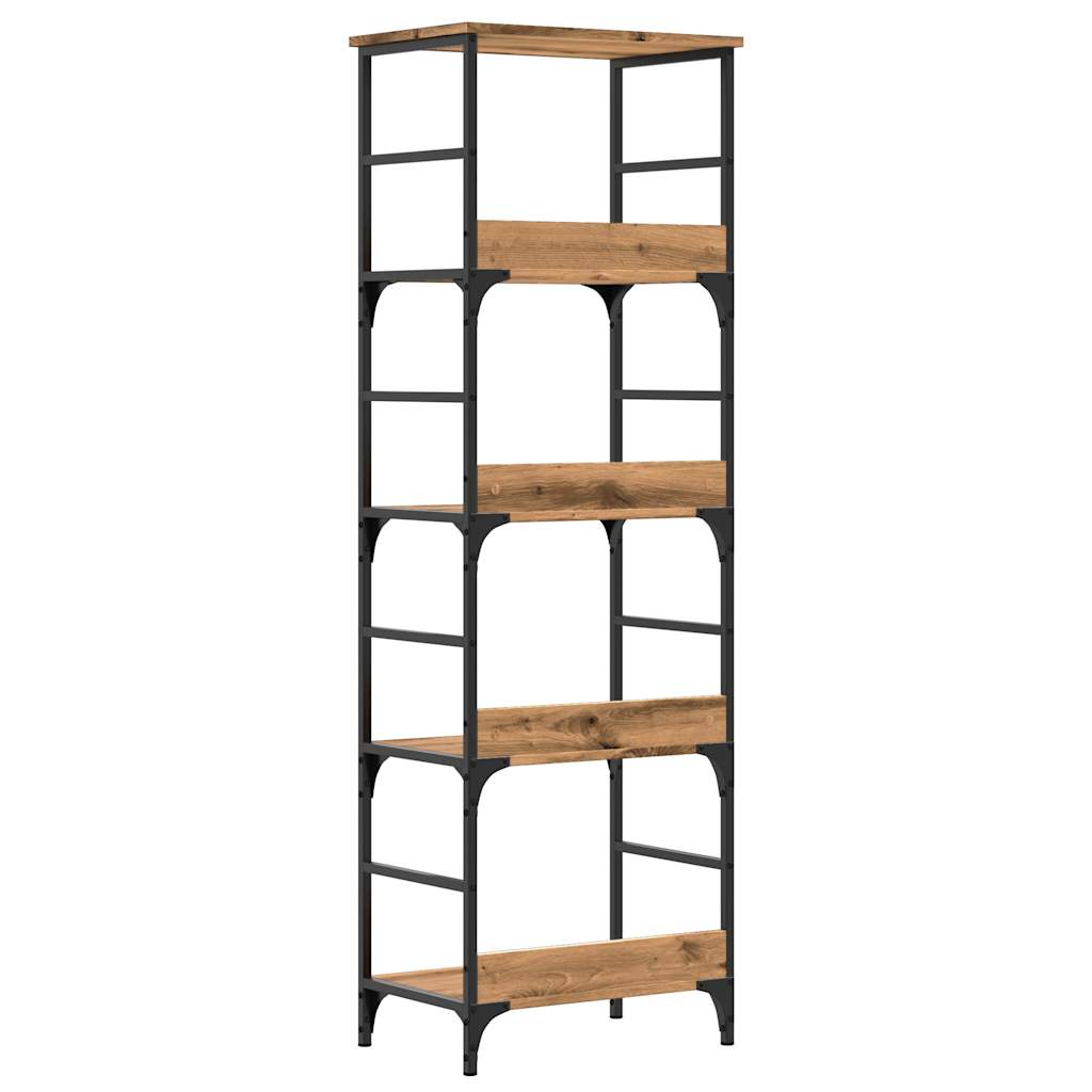 Bookcase, artisan oak, 50x33x153cm, engineered wood