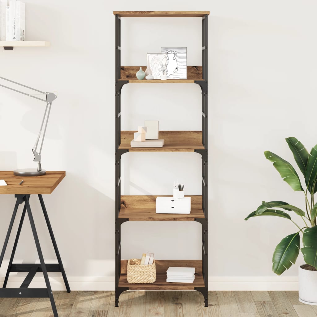 Bookcase, artisan oak, 50x33x153cm, engineered wood
