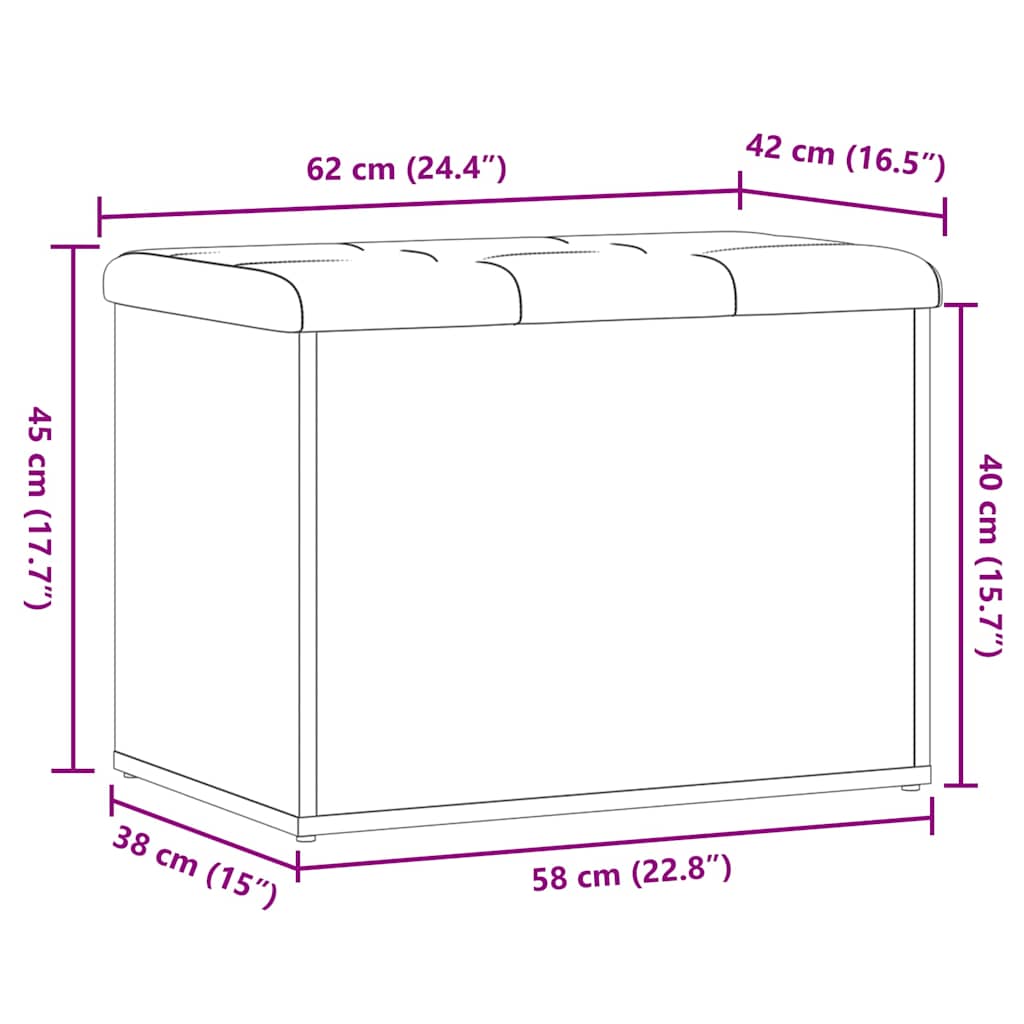 laikymo suolas Sena mediena 62x42x45 cm Inžinierinė mediena