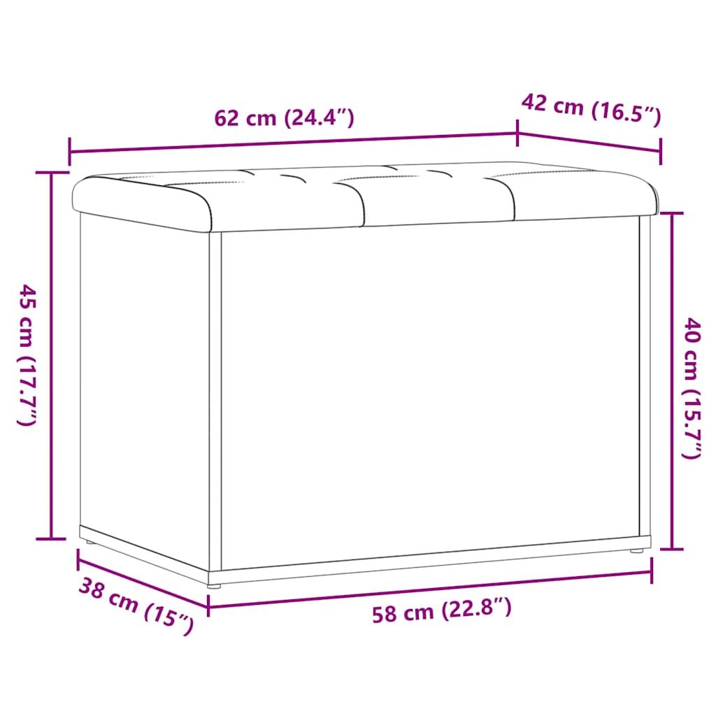 laikymo suolas Sena mediena 62x42x45 cm Inžinierinė mediena