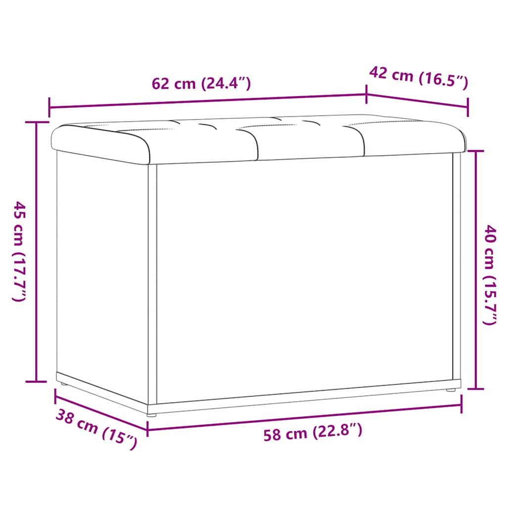 laikymo suolas Sena mediena 62x42x45 cm Inžinierinė mediena