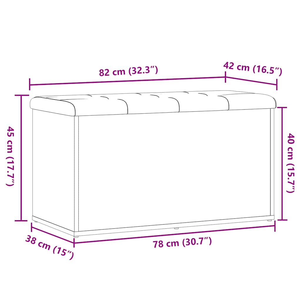 laikymo suolas Sena mediena 82x42x45 cm Inžinierinė mediena