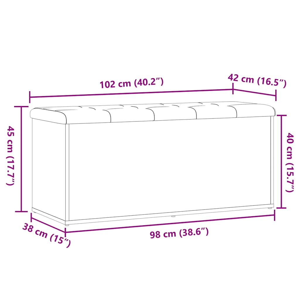 laikymo suolas Sena mediena 102x42x45 cm Inžinerinė mediena