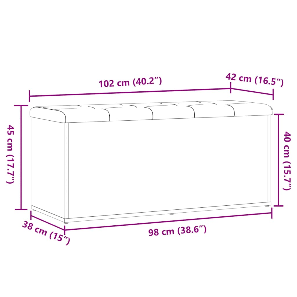 laikymo suolas Sena mediena 102x42x45 cm Inžinerinė mediena