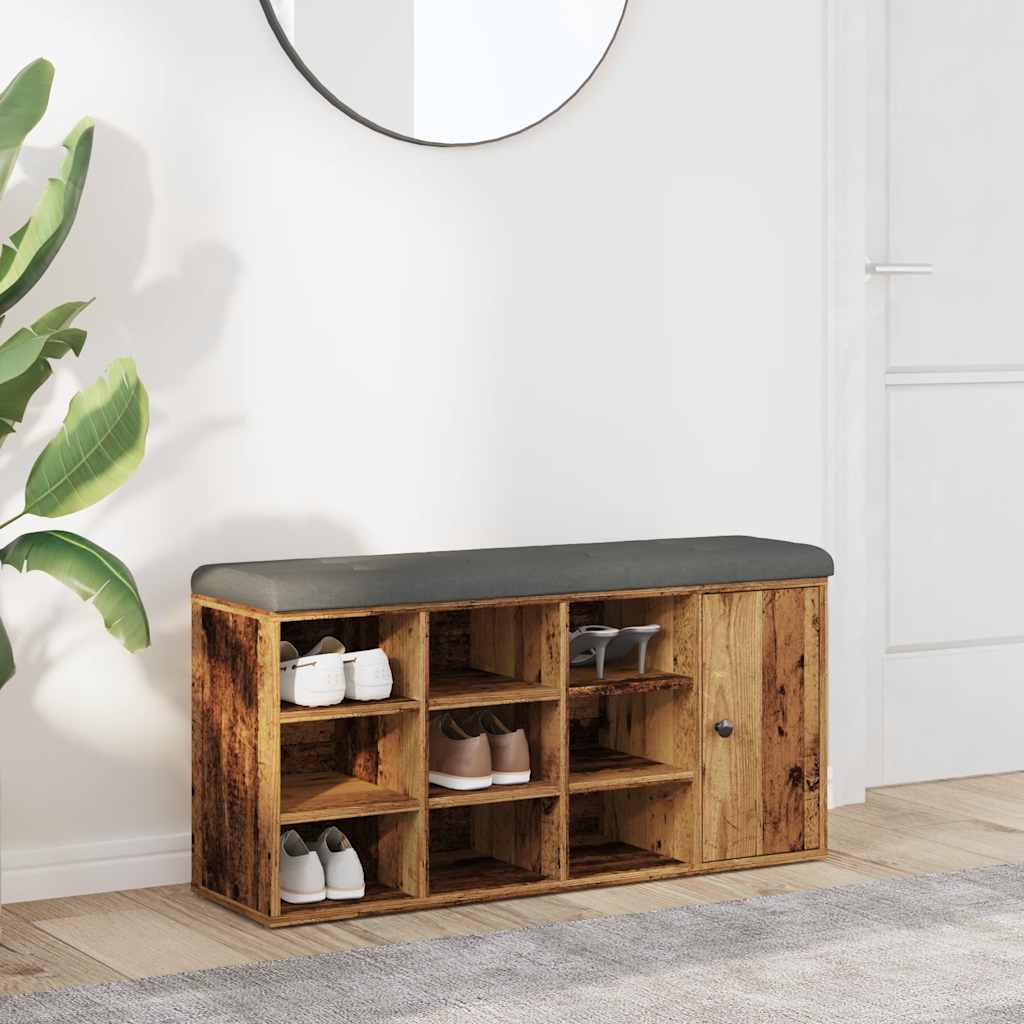 Apavu soliņš Old Wood 102x32x50 cm, inženierijas koksne