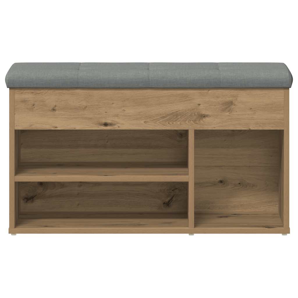 Shoe bench Artisan oak 82x32x45.5 cm engineered wood
