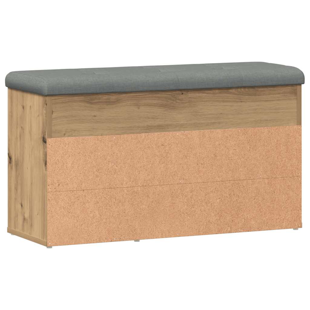 Shoe bench Artisan oak 82x32x45.5 cm engineered wood