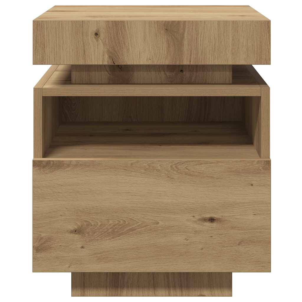 Naktinė spintelė su LED lemputėmis, artisano, 40x39x48,5cm