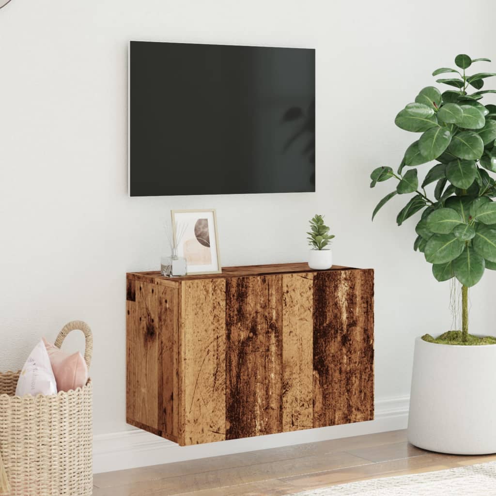 Wall-mounted TV cabinet, wood, 60x30x41cm