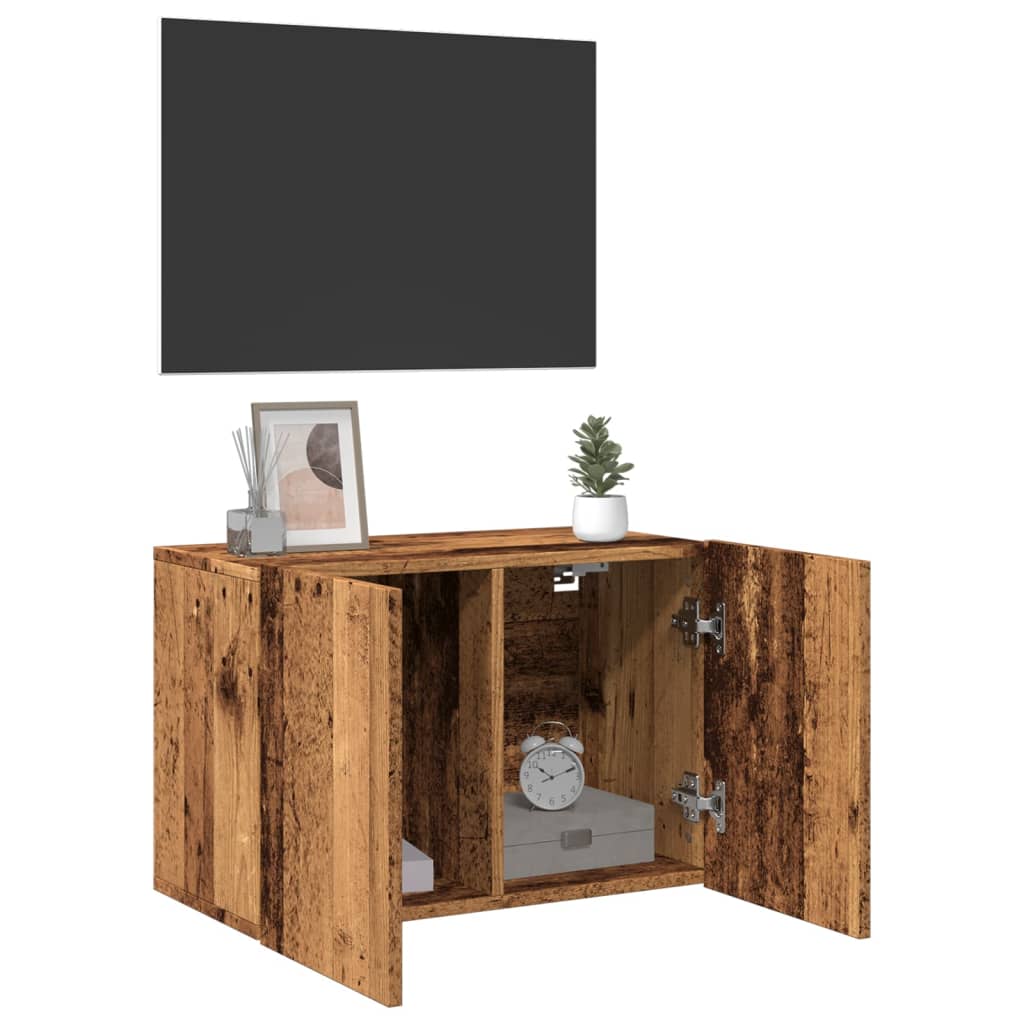 Wall-mounted TV cabinet, wood, 60x30x41cm
