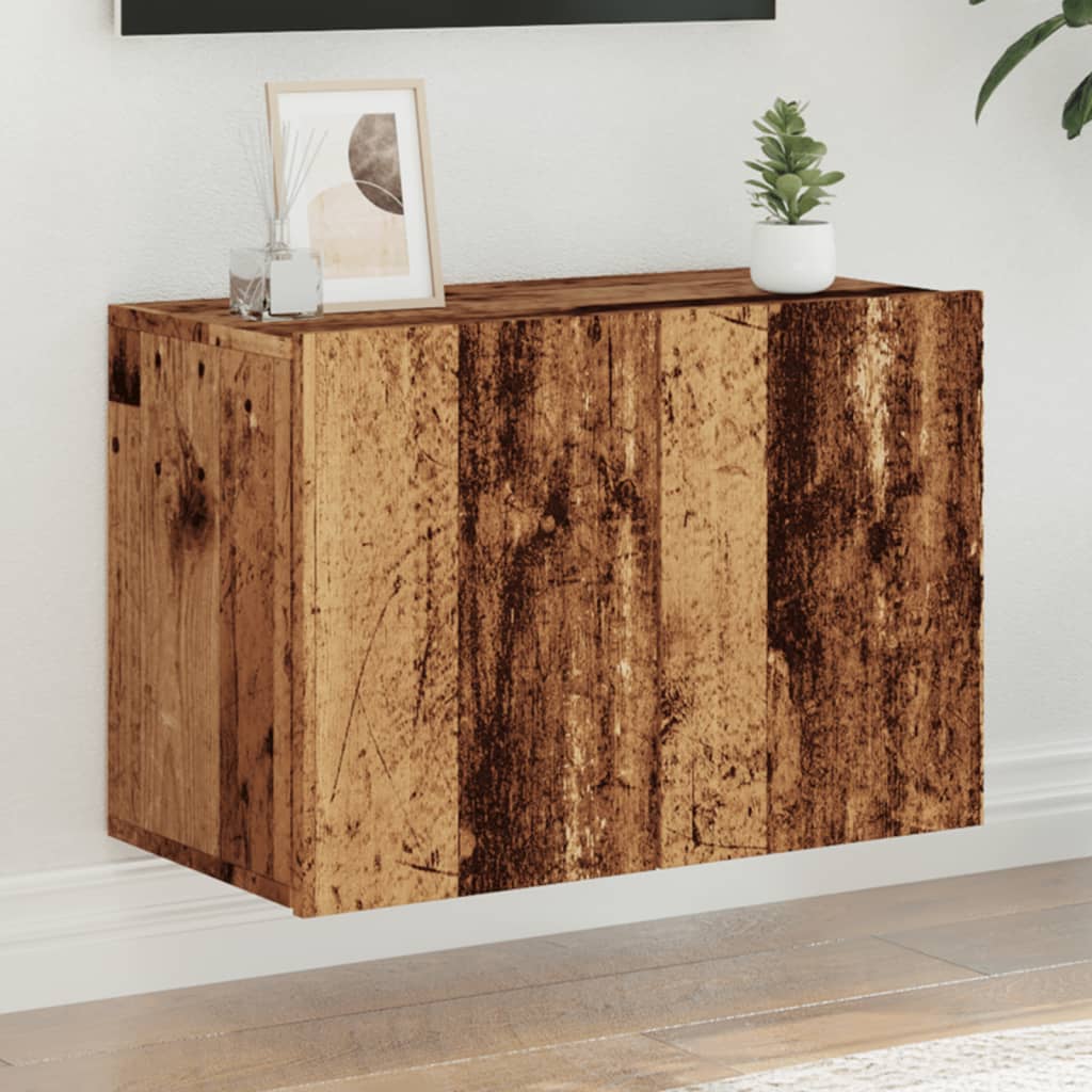 Wall-mounted TV cabinet, wood, 60x30x41cm