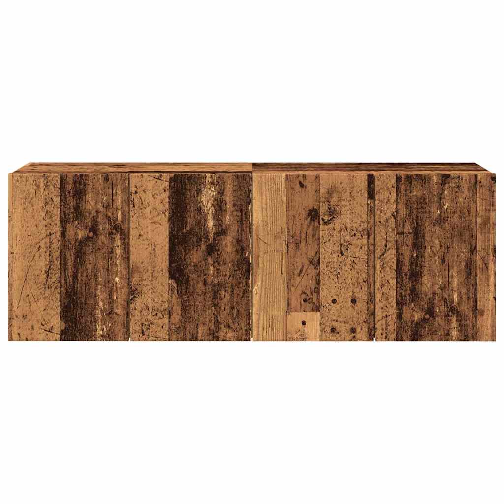 Prie sienos montuojamos TV spintelės, 2vnt., medžio, 60x30x41cm