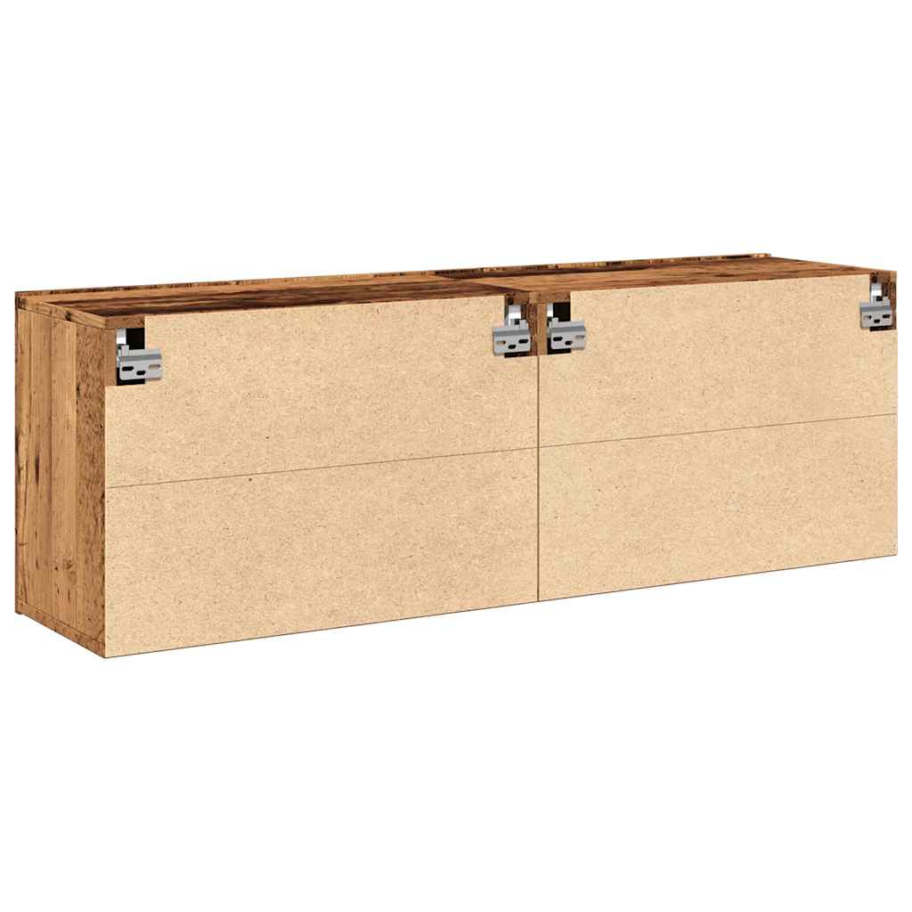Prie sienos montuojamos TV spintelės, 2vnt., medžio, 60x30x41cm
