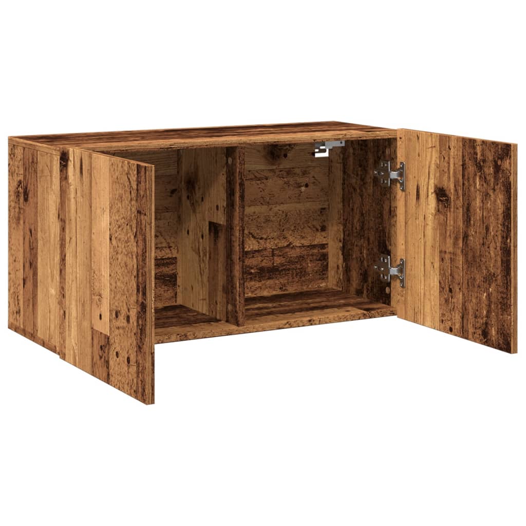 Wall-mounted TV cabinet, wood, 80x30x41cm