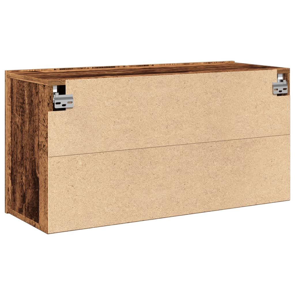 Wall-mounted TV cabinet, wood, 80x30x41cm
