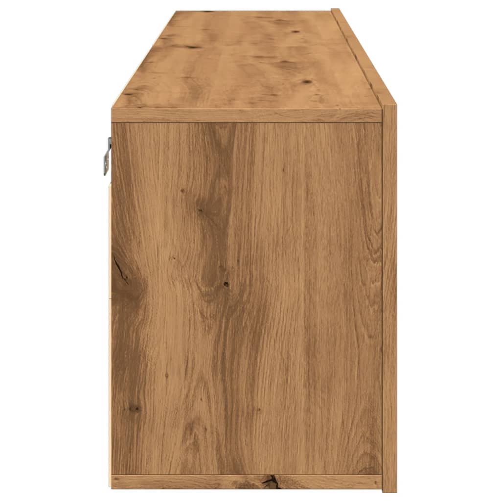 Wall TV cabinets, 2 pcs., artisan oak, 80x30x41cm