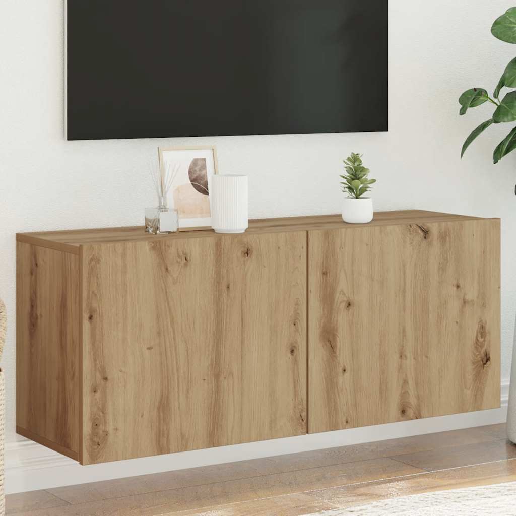 TV skapītis pie sienas stiprināms Artisan ozols 100x30x41 cm