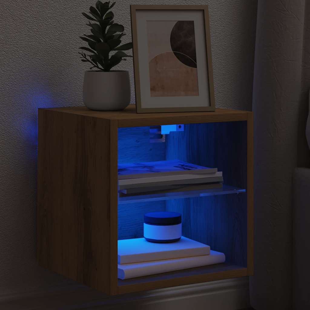 Sieninė TV spintelė su LED lemputėmis, artisano, 30x28,5x30cm