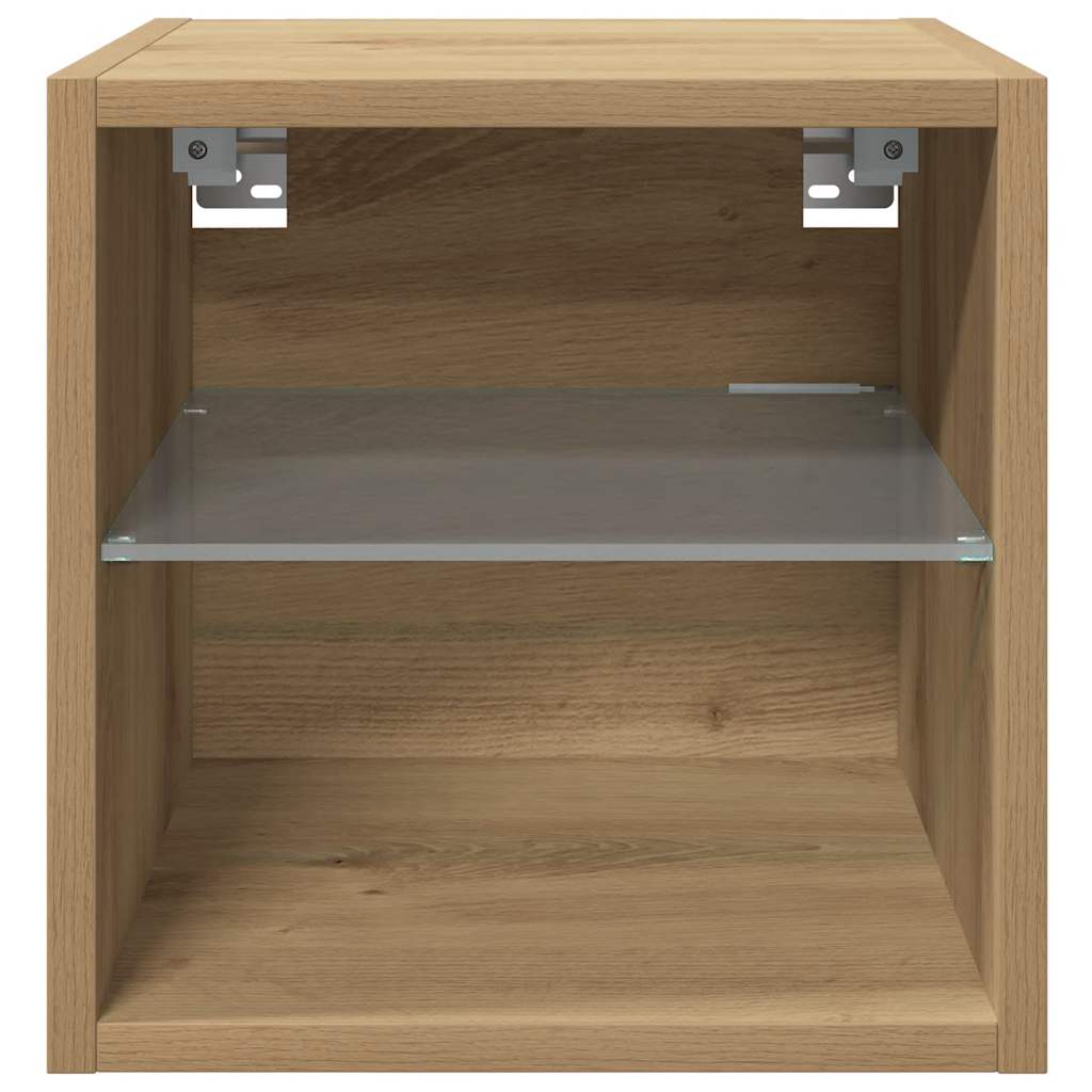 Sieninė TV spintelė su LED lemputėmis, artisano, 30x28,5x30cm