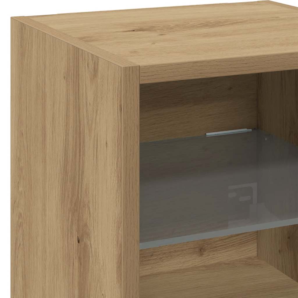 Sieninė TV spintelė su LED lemputėmis, artisano, 30x28,5x30cm