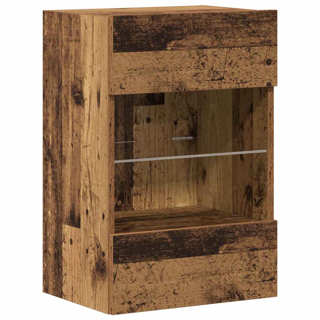 Sieninės spintelės su LED apšvietimu televizoriui 2 vnt, 40x30x60,5 cm