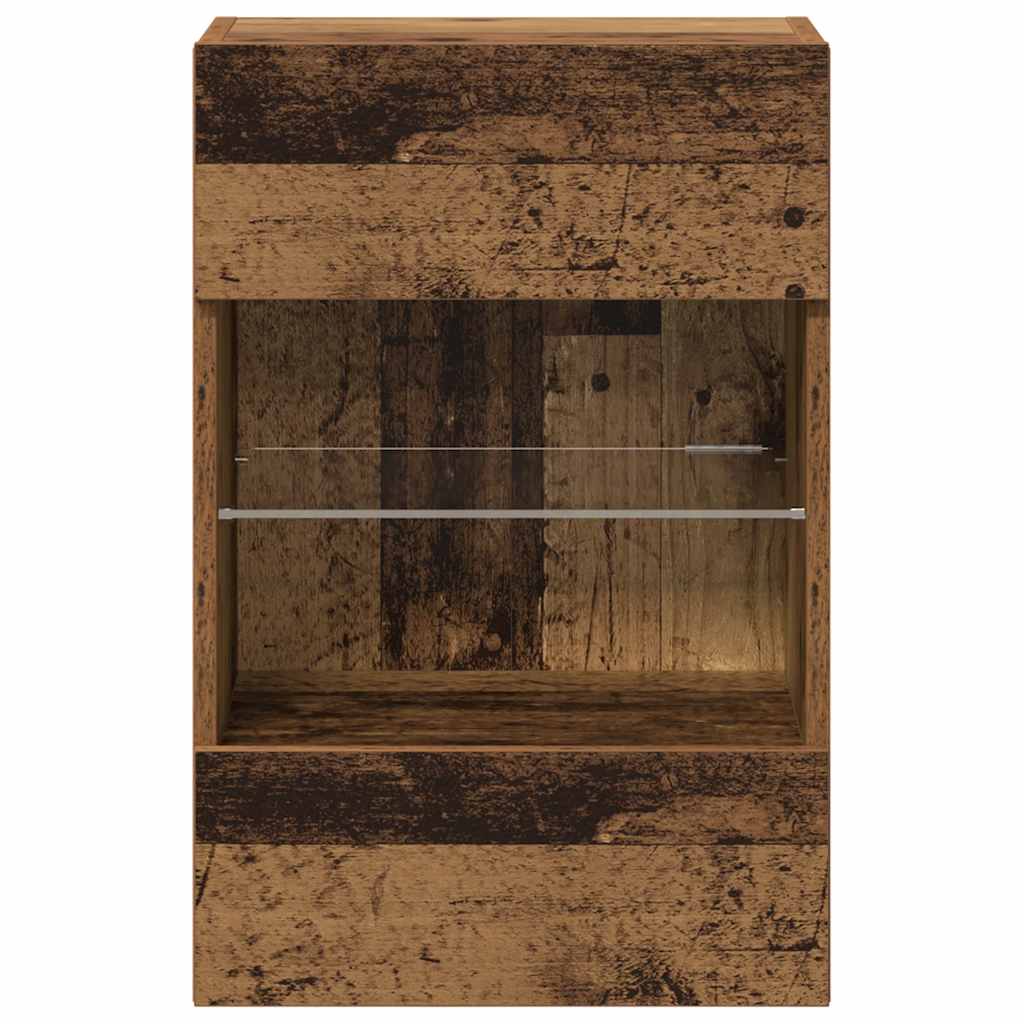 Sieninės spintelės su LED apšvietimu televizoriui 2 vnt, 40x30x60,5 cm