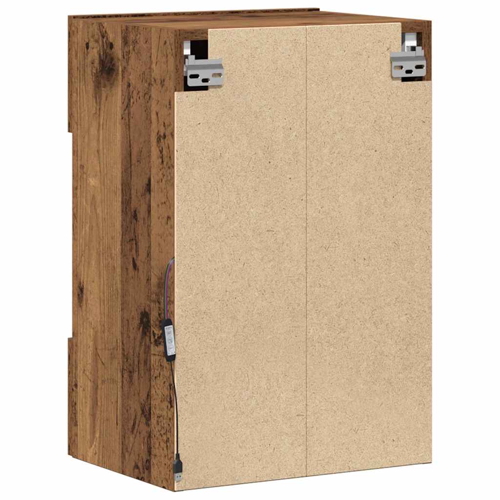 Sieninės spintelės su LED apšvietimu televizoriui 2 vnt, 40x30x60,5 cm
