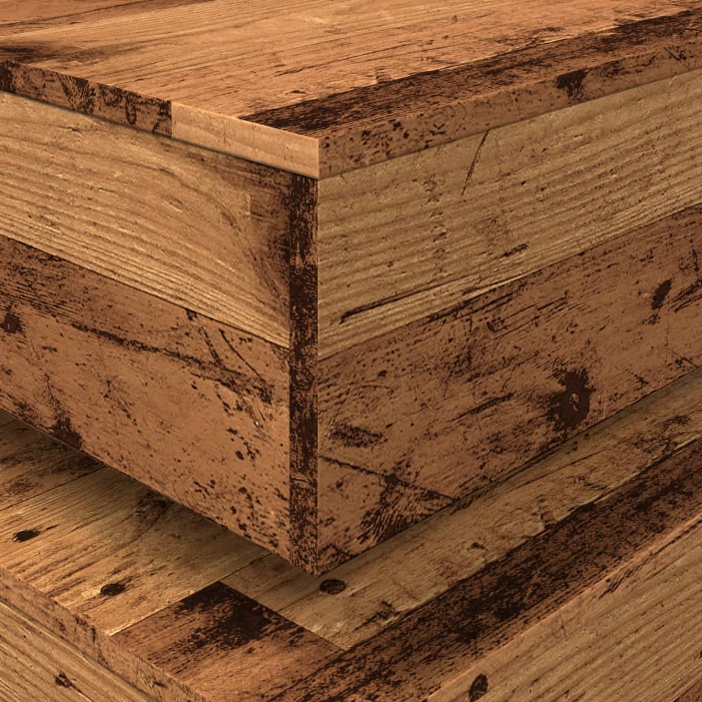 Coffee table with LED lights, wood, 50x50x40cm