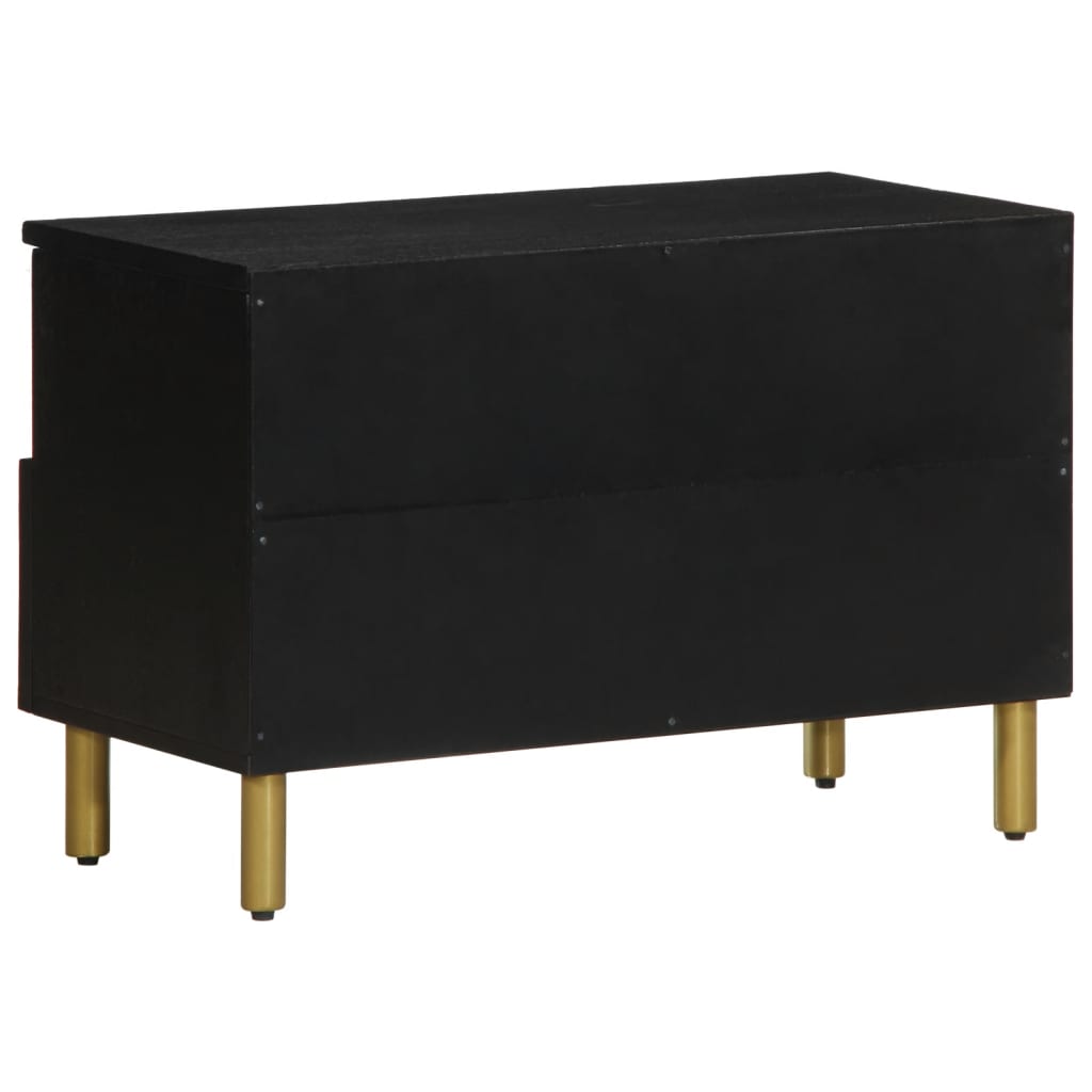 Televizora skapītis melns 70x33x46 cm inženierijas koks