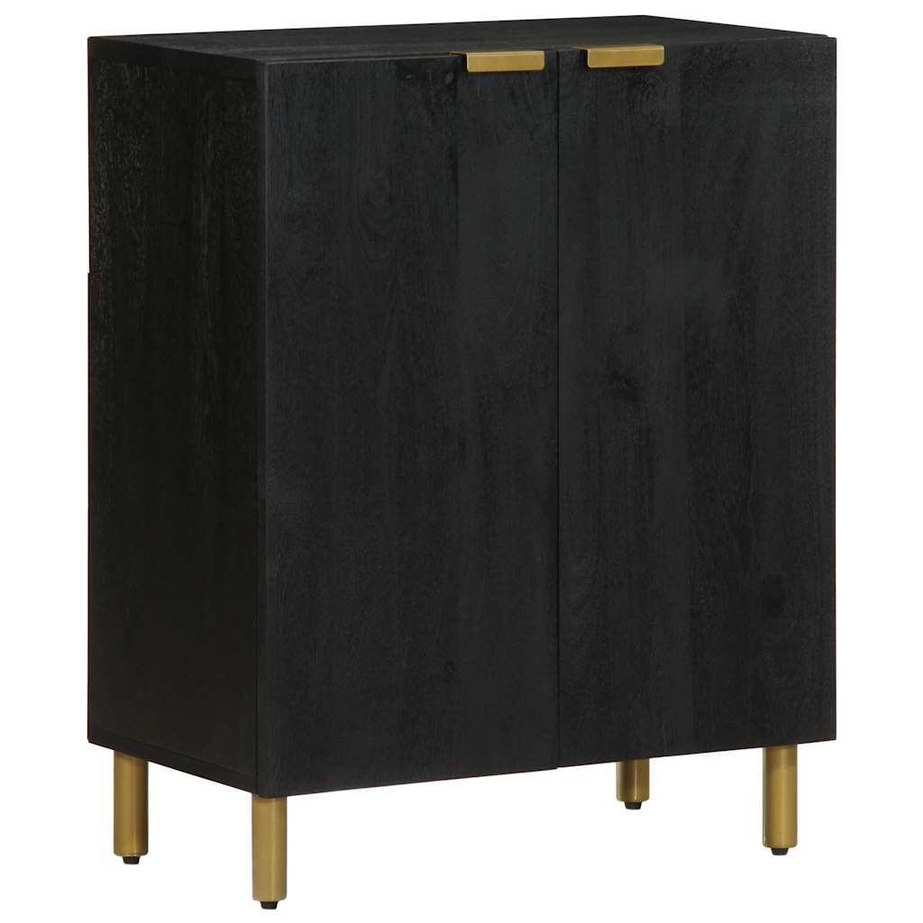 melns skapis 60x33x75 cm inženierijas koksne