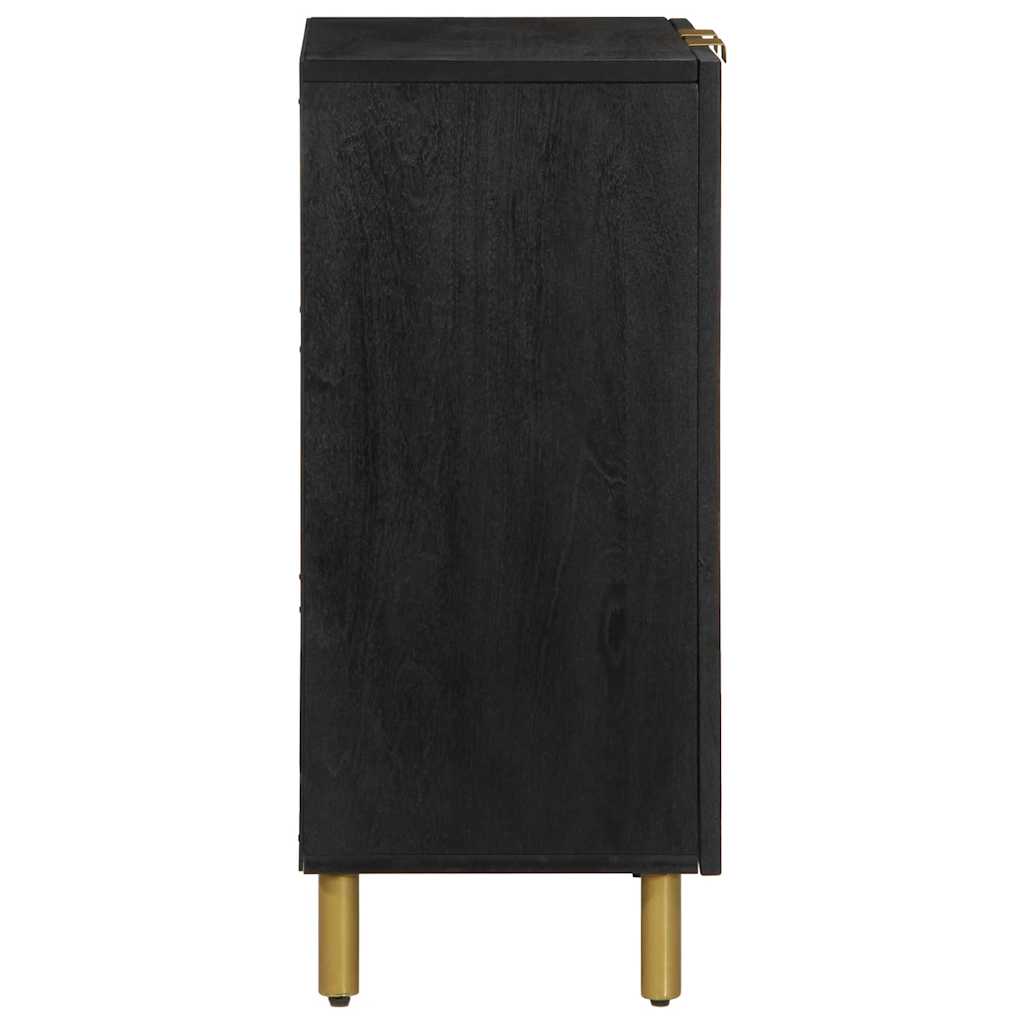 melns skapis 60x33x75 cm inženierijas koksne