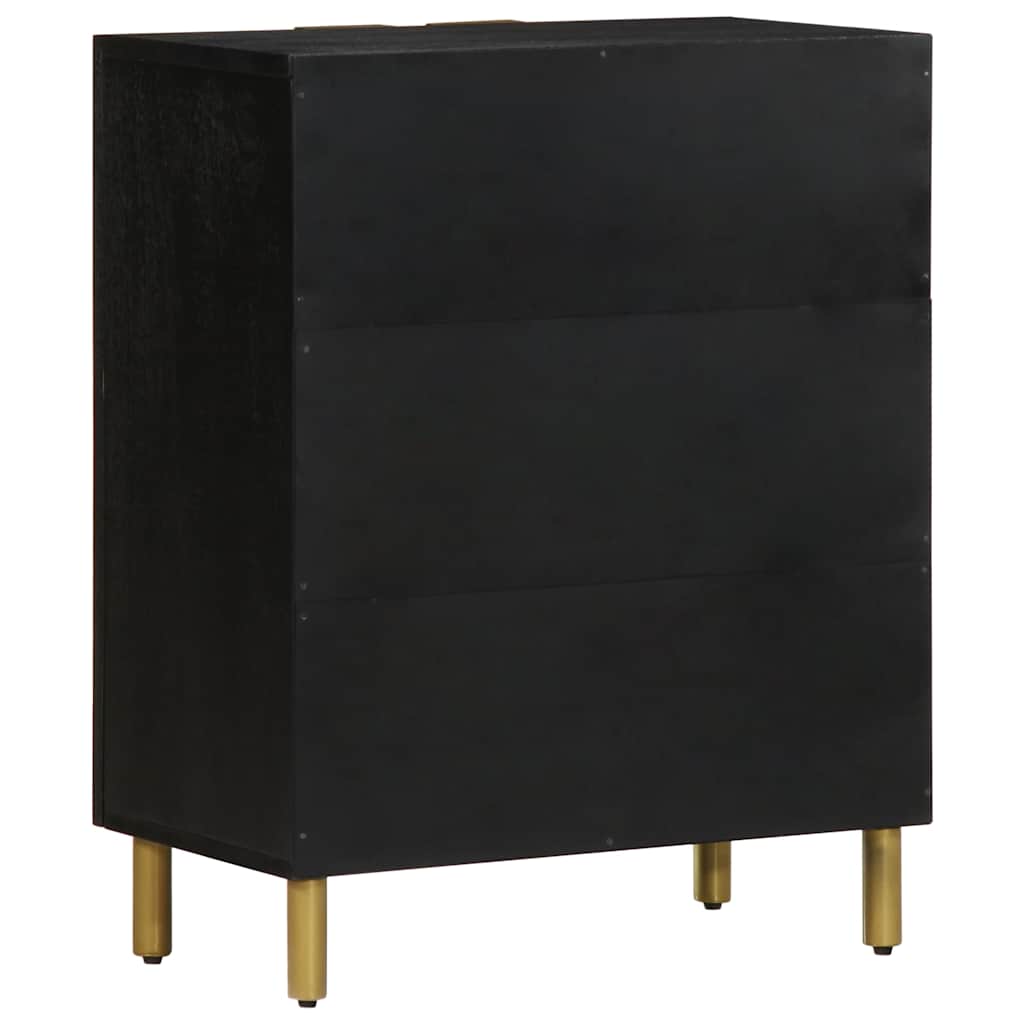 melns skapis 60x33x75 cm inženierijas koksne